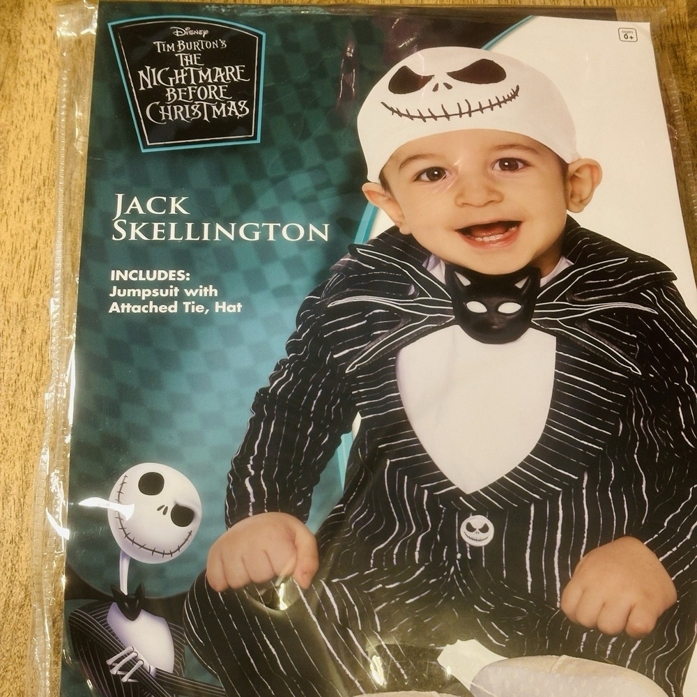 Disney The Nightmare Before Christmas Jack Skellington Baby Costume 0-6 Months - Picture 3 of 16